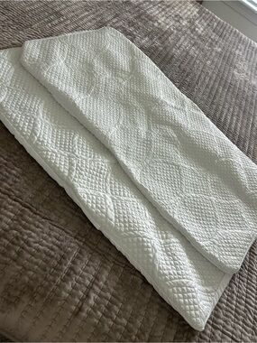 White Quilted King Size Pillow Shams
